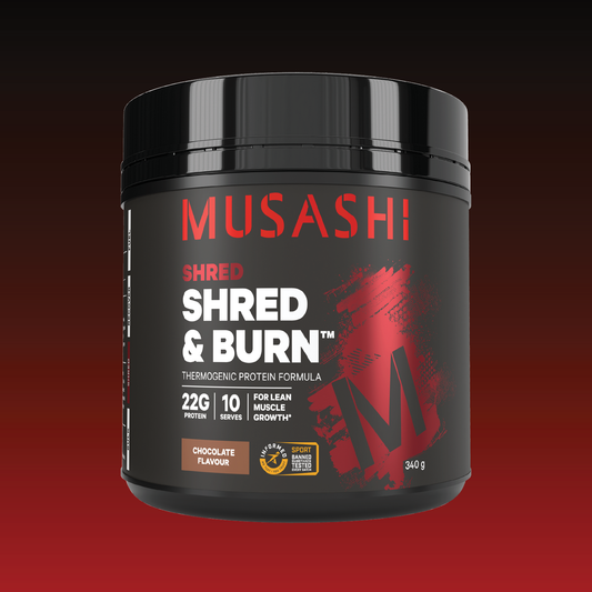 Musashi Protein Powder 340G / Chocolate Shred & Burn Protein Powder