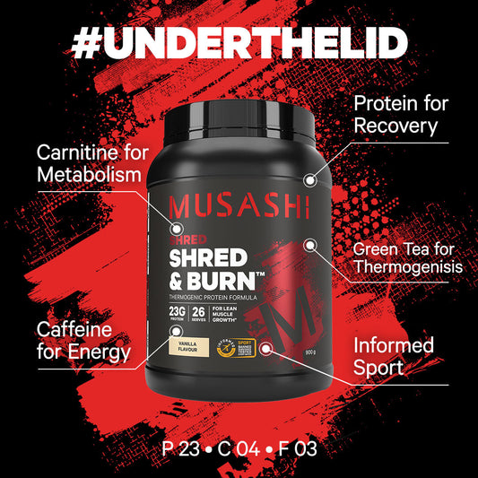 Musashi Protein Powder Shred & Burn Protein Powder